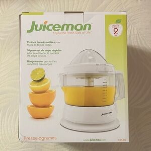 Juiceman Citrus Juicer with Clear Design. NEW